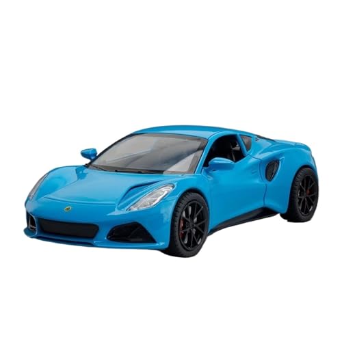 SCVWKAJA Massstabsgetreues Modell Auto 1:24 Für Lotus Zinklegierung Gussautomodell Moderne Handwerkssportwagen-Ornamentsammlung Die-cast Fahrzeug(Blue) von SCVWKAJA