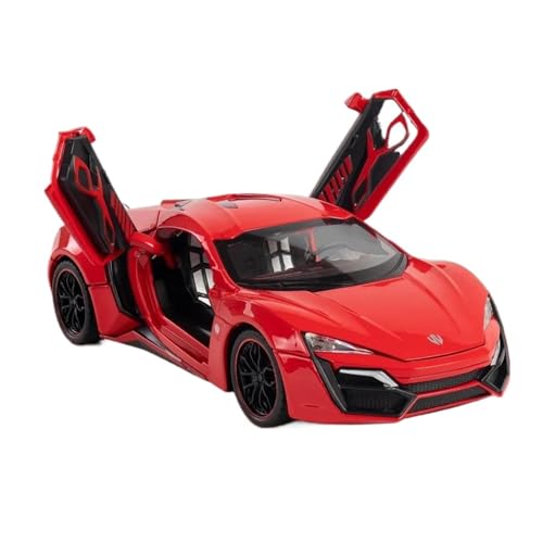 SCVWKAJA Massstabsgetreues Modell Auto 1:24 Für Lykan Hypersport Klassische Legierung Auto Modell Diecast Fahrzeug Dekoration Sammeln Souvenir Die-cast Fahrzeug(Red) von SCVWKAJA