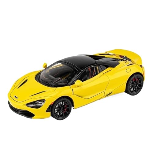 SCVWKAJA Massstabsgetreues Modell Auto 1:24 Für McLaren 720S Spider Druckguss Metall Auto Modell Miniatur Fahrzeug Display Sammlung Ornamente Die-cast Fahrzeug(Yellow) von SCVWKAJA