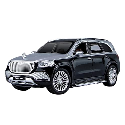 SCVWKAJA Massstabsgetreues Modell Auto 1:24 Für Mercedes Benz GLS 600 SUV Miniatur-Automodell Aus Aluminium Trendige Dekoration Für Zuhause Die-cast Fahrzeug(Silver) von SCVWKAJA