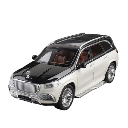 SCVWKAJA Massstabsgetreues Modell Auto 1:24 Für Mercedes Benz GLS 600 SUV Miniatur-Automodell Aus Aluminium Trendige Dekoration Für Zuhause Die-cast Fahrzeug(White) von SCVWKAJA