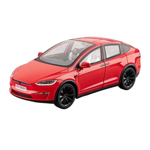 SCVWKAJA Massstabsgetreues Modell Auto 1:24 Für Modell X Statische Legierung Luxus Auto Modell Metall Fahrzeug Modell Home Fashion Ornamente Die-cast Fahrzeug(Red) von SCVWKAJA