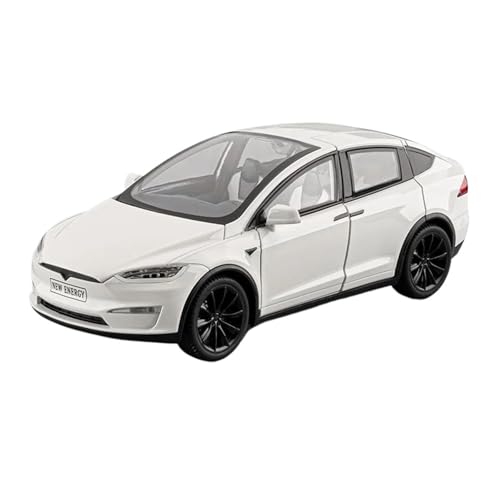 SCVWKAJA Massstabsgetreues Modell Auto 1:24 Für Modell X Statische Legierung Luxus Auto Modell Metall Fahrzeug Modell Home Fashion Ornamente Die-cast Fahrzeug(White) von SCVWKAJA