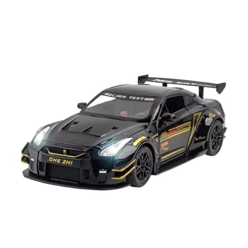 SCVWKAJA Massstabsgetreues Modell Auto 1:24 Für Nissan GTR R34 Klassisches Legierungsautomodell Druckgussmetallfahrzeugmodell Statisches Sammlerstück Die-cast Fahrzeug(Black) von SCVWKAJA