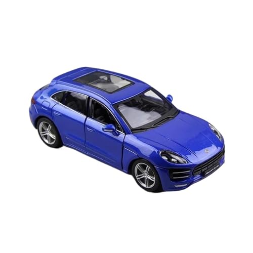SCVWKAJA Massstabsgetreues Modell Auto 1:24 Für Porsche Macan Turbo SUV Zinklegierung Gussautomodell Moderne Handwerksauto-Ornamentsammlung Die-cast Fahrzeug(Blue) von SCVWKAJA