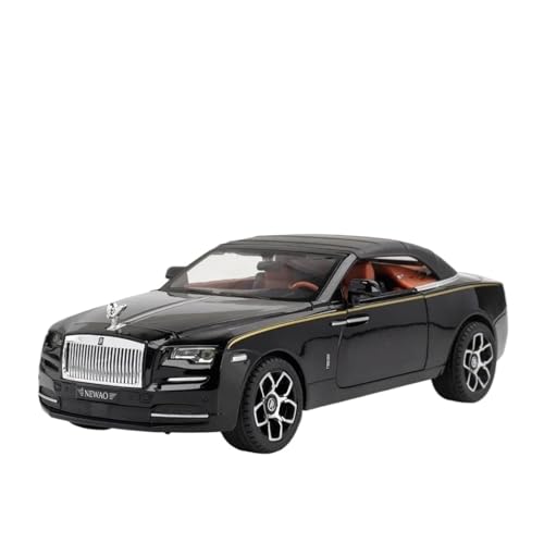 SCVWKAJA Massstabsgetreues Modell Auto 1:24 Für Rolls-Royce Dawn Legierung Fahrzeug Auto Modell Miniatur Maßstab Modell Auto Sammlerstück Die-cast Fahrzeug(Black) von SCVWKAJA