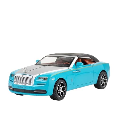 SCVWKAJA Massstabsgetreues Modell Auto 1:24 Für Rolls-Royce Dawn Legierung Fahrzeug Auto Modell Miniatur Maßstab Modell Auto Sammlerstück Die-cast Fahrzeug(Blue Silver) von SCVWKAJA