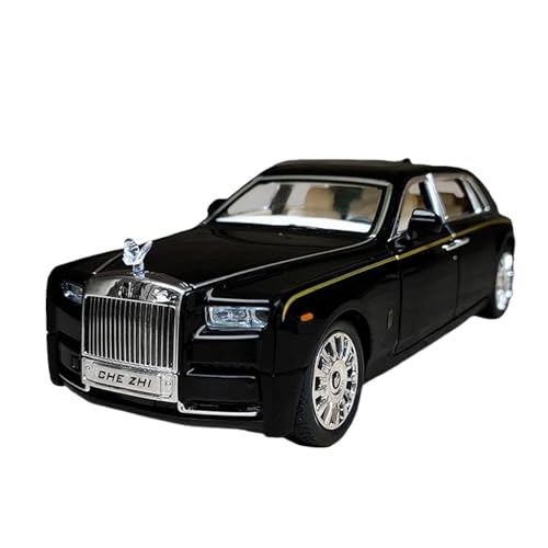 SCVWKAJA Massstabsgetreues Modell Auto 1:24 Für Rolls-Royce Phantom Skalierte Simulation Legierung Körper Fahrzeug Sammlung Auto Modell Luxus Display Die-cast Fahrzeug(Black) von SCVWKAJA