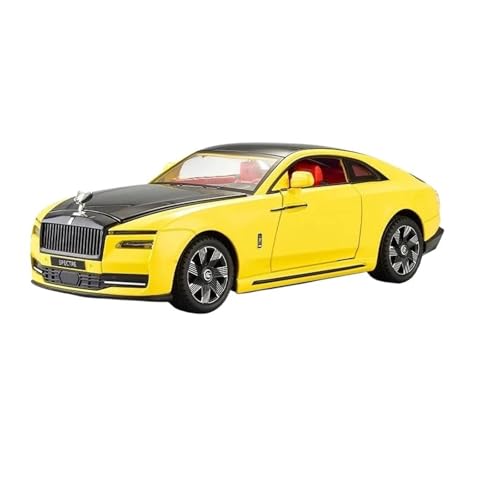 SCVWKAJA Massstabsgetreues Modell Auto 1:24 Für Rolls-Royce Scaled Simulation Legierung Körper Fahrzeug Sammlung Auto Modell Luxus Display Die-cast Fahrzeug(Yellow) von SCVWKAJA