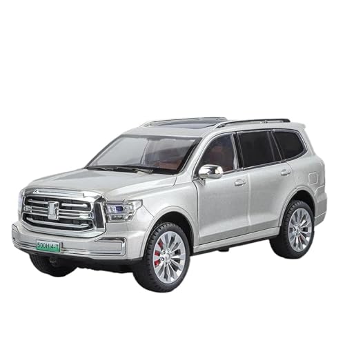 SCVWKAJA Massstabsgetreues Modell Auto 1:24 Für Tank 500 Hi4-T Simulation Statische Auto Modell Legierung Off-Road Fahrzeug Ornamente Sammlung Die-cast Fahrzeug(Silver) von SCVWKAJA