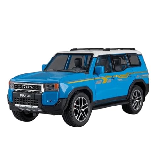 SCVWKAJA Massstabsgetreues Modell Auto 1:24 Für Toyota Prado Cruiser Klassisches Legierungsautomodell Druckgussmetallfahrzeugmodell Statisches Sammlerstück Die-cast Fahrzeug(Blue a) von SCVWKAJA