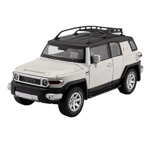 SCVWKAJA Massstabsgetreues Modell Auto 1:24 Für Toyota Prado Cruiser Klassisches Legierungsautomodell Druckgussmetallfahrzeugmodell Statisches Sammlerstück Die-cast Fahrzeug(White) von SCVWKAJA
