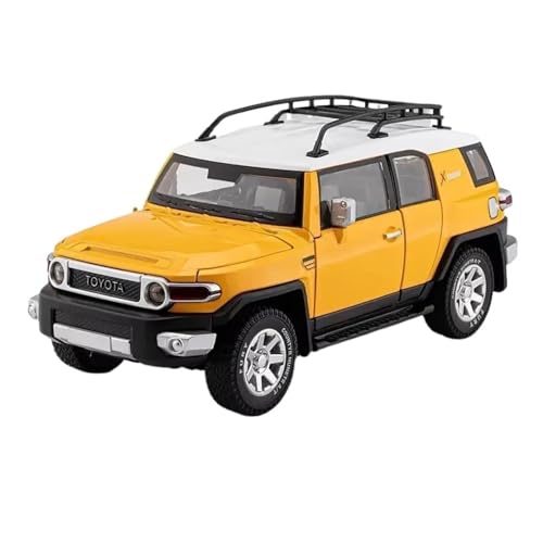 SCVWKAJA Massstabsgetreues Modell Auto 1:24 Für Toyota Prado Cruiser Klassisches Legierungsautomodell Druckgussmetallfahrzeugmodell Statisches Sammlerstück Die-cast Fahrzeug(Yellow) von SCVWKAJA