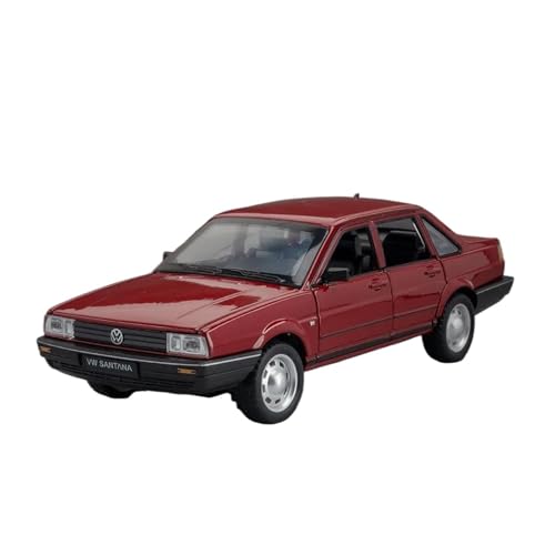SCVWKAJA Massstabsgetreues Modell Auto 1:24 Für Volkswagen Santana Alloy Concept Sportwagenmodell Druckguss-Metallautomodell Souvenir Die-cast Fahrzeug(Red) von SCVWKAJA