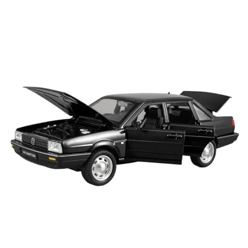 SCVWKAJA Massstabsgetreues Modell Auto 1:24 Für Volkswagen Santana Exquisite Luxus Legierung Auto Modell Skala Fahrzeug Modell Dynamische Ornamente Die-cast Fahrzeug(Black) von SCVWKAJA