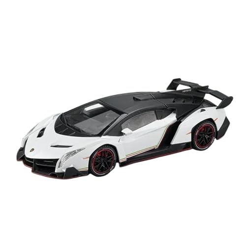 SCVWKAJA Massstabsgetreues Modell Auto 1:24 for Amborghini Luxus-Legierungsautomodell Mit Sound Und Zurückziehbarer Home-Office-Dekoration Die-cast Fahrzeug(White) von SCVWKAJA