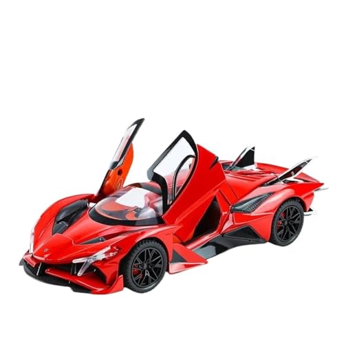 SCVWKAJA Massstabsgetreues Modell Auto 1:24 for Apollo EVO IE, Simuliertes Automodell Mit Rückzug, Kann Als Heim- Oder Bürodekoration Verwendet Werden Die-cast Fahrzeug(Red) von SCVWKAJA