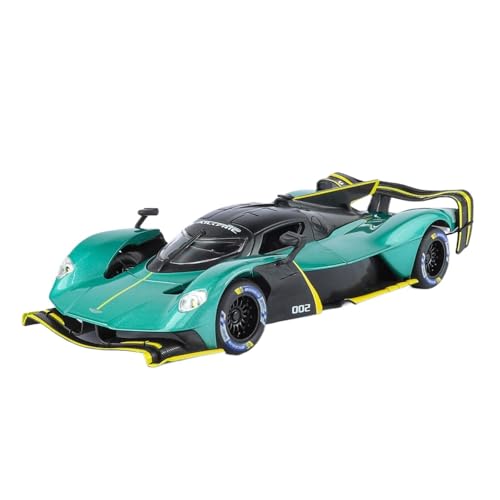 SCVWKAJA Massstabsgetreues Modell Auto 1:24 for Aston Martin Valkyrie Miniatur Klassische Legierung Auto Modell Metall Ornamente Hobby Sammlung Die-cast Fahrzeug(Green) von SCVWKAJA