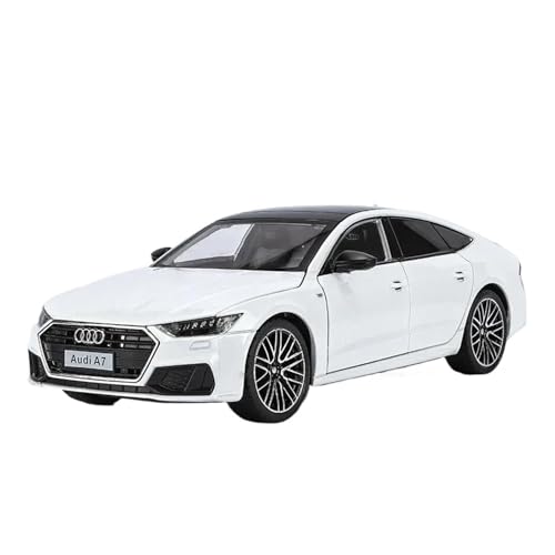 SCVWKAJA Massstabsgetreues Modell Auto 1:24 for Audi A7 Luxus-Legierungsautomodell Mit Sound Und Zurückziehbarer Home-Office-Dekoration Die-cast Fahrzeug(White) von SCVWKAJA