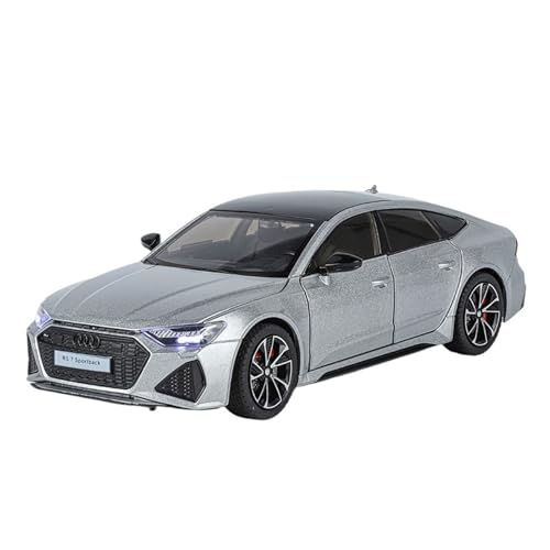 SCVWKAJA Massstabsgetreues Modell Auto 1:24 for Audi RS7 Legierung Fertig Casting Modell Auto Miniatur Metall Haus Dekoration Die-cast Fahrzeug(Silver) von SCVWKAJA