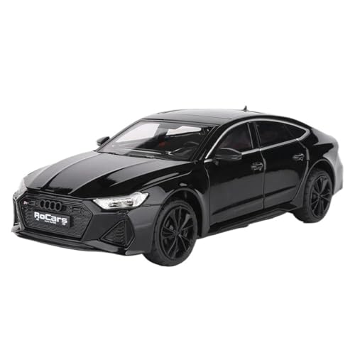 SCVWKAJA Massstabsgetreues Modell Auto 1:24 for Audi RS7 Legierung Modell Auto Fahrzeug Diecast Metall Auto Simulation Sound Licht Die-cast Fahrzeug(Black) von SCVWKAJA