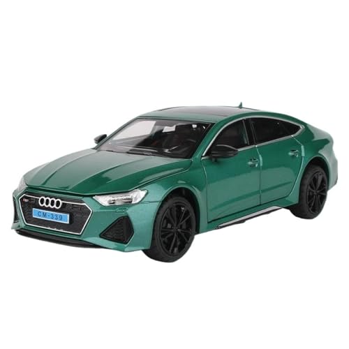 SCVWKAJA Massstabsgetreues Modell Auto 1:24 for Audi RS7 Legierung Modell Auto Fahrzeug Diecast Metall Auto Simulation Sound Licht Die-cast Fahrzeug(Green) von SCVWKAJA