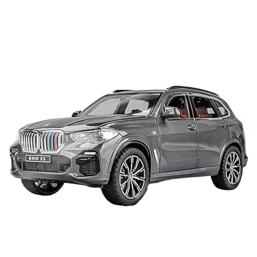 SCVWKAJA Massstabsgetreues Modell Auto 1:24 for BMW X5 SUV Simulation Diecast Car Metal Alloy Model Collection Limited Edition Die-cast Fahrzeug(Titanium) von SCVWKAJA