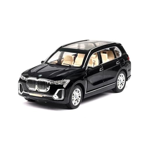 SCVWKAJA Massstabsgetreues Modell Auto 1:24 for BMW X7 SUV Legierung Modell Auto Fahrzeug Diecast Metall Auto Simulation Sound Licht Die-cast Fahrzeug(Black) von SCVWKAJA