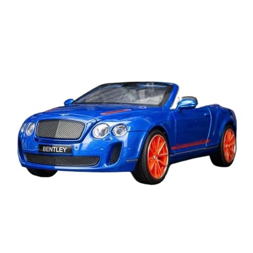 SCVWKAJA Massstabsgetreues Modell Auto 1:24 for Bentley Continental ISR Miniaturmodellauto Legierungsauto Druckgussmodell Home Dekorative Ornamente Die-cast Fahrzeug(Blue) von SCVWKAJA