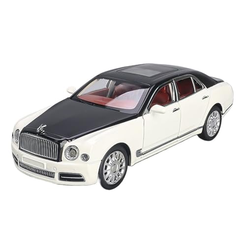 SCVWKAJA Massstabsgetreues Modell Auto 1:24 for Bentley Mulsanne Replika Automodell Legierung Luxus Moderne Handwerk Modell Hobby Sammlung Die-cast Fahrzeug(White) von SCVWKAJA