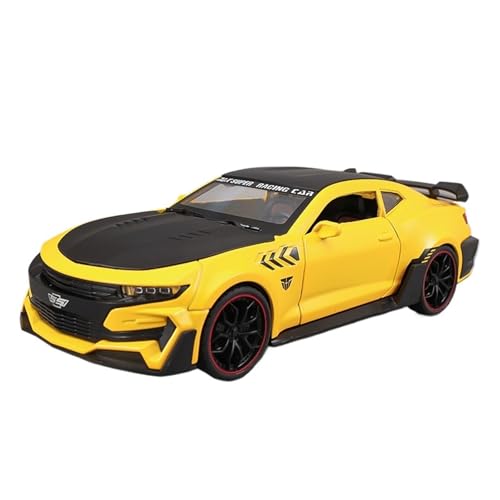 SCVWKAJA Massstabsgetreues Modell Auto 1:24 for Chevrolet Bumblebee Klassische Dekorative Modell Legierung Metall Auto Modell Sammlung Display Die-cast Fahrzeug(Yellow) von SCVWKAJA
