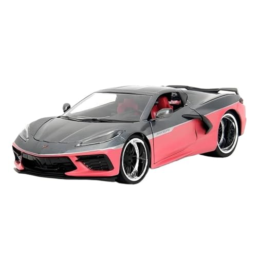 SCVWKAJA Massstabsgetreues Modell Auto 1:24 for Chevrolet Corvette 2020 Sportwagen Legierung Maßstab Auto Modell Mini Fahrzeug Ornamente Sammlung Die-cast Fahrzeug von SCVWKAJA