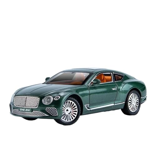 SCVWKAJA Massstabsgetreues Modell Auto 1:24 for Die Bentley GT-Reihe. Realistische Automodelle, Geräusche Und Lichter Zur Verbesserung Der Büroatmosphäre Die-cast Fahrzeug(Green) von SCVWKAJA