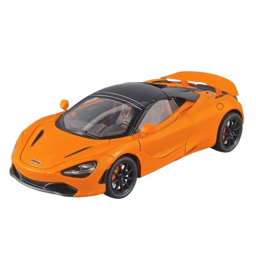 SCVWKAJA Massstabsgetreues Modell Auto 1:24 for Die MC 720S-Reihe. Realistische Automodelle, Geräusche Und Lichter Zur Verbesserung Der Büroatmosphäre Die-cast Fahrzeug(Orange) von SCVWKAJA