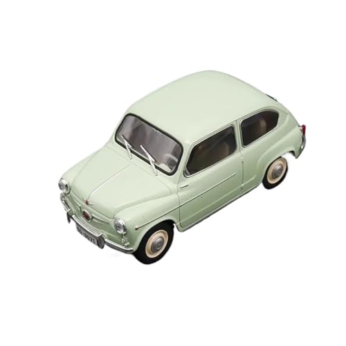 SCVWKAJA Massstabsgetreues Modell Auto 1:24 for FIAT 600D 1963 Simulation Auto Modell Legierung Modell Sammlung Ornamente Souvenir Display Die-cast Fahrzeug von SCVWKAJA