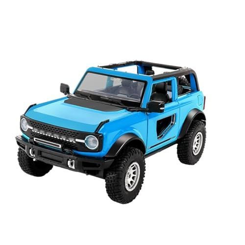 SCVWKAJA Massstabsgetreues Modell Auto 1:24 for Ford Mustang Classic Automodell Aus Gusslegierung Statisches Display Mit Geländewagen-Ornamenten Die-cast Fahrzeug(Blue) von SCVWKAJA