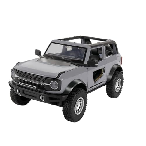SCVWKAJA Massstabsgetreues Modell Auto 1:24 for Ford Mustang Classic Automodell Aus Gusslegierung Statisches Display Mit Geländewagen-Ornamenten Die-cast Fahrzeug(Titanium) von SCVWKAJA