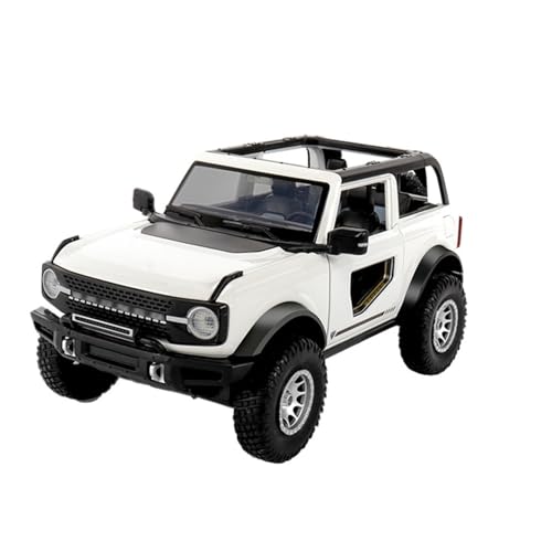 SCVWKAJA Massstabsgetreues Modell Auto 1:24 for Ford Mustang Classic Automodell Aus Gusslegierung Statisches Display Mit Geländewagen-Ornamenten Die-cast Fahrzeug(White) von SCVWKAJA