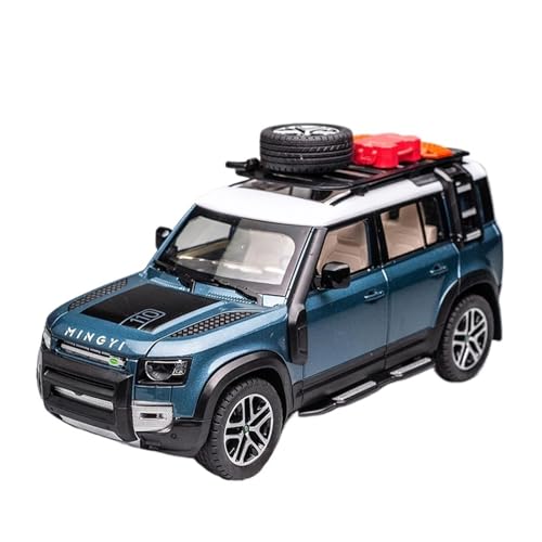 SCVWKAJA Massstabsgetreues Modell Auto 1:24 for Land Rover Defender Sammlerstück Sportwagen Legierung Metall Statische Replik Modell Auto Ornamente Die-cast Fahrzeug(Black) von SCVWKAJA