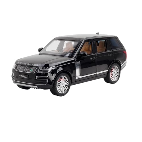SCVWKAJA Massstabsgetreues Modell Auto 1:24 for Land Rover Range Fertigmodell Collection Series Legierung Automodell Ornamente Display Die-cast Fahrzeug(Black) von SCVWKAJA