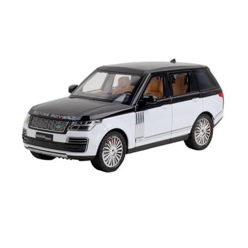 SCVWKAJA Massstabsgetreues Modell Auto 1:24 for Land Rover Range Fertigmodell Collection Series Legierung Automodell Ornamente Display Die-cast Fahrzeug(White) von SCVWKAJA