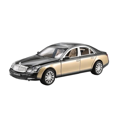 SCVWKAJA Massstabsgetreues Modell Auto 1:24 for Maybach S62 Fertigmodell Collection Series Legierung Automodell Ornamente Display Die-cast Fahrzeug(Gold) von SCVWKAJA