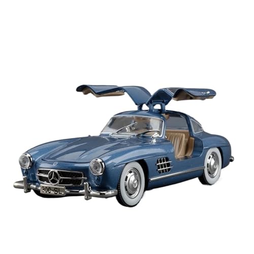 SCVWKAJA Massstabsgetreues Modell Auto 1:24 for Mercedes-Benz 300SL Simulation Diecast Car Metal Alloy Model Collection Limited Edition Die-cast Fahrzeug(Blue) von SCVWKAJA