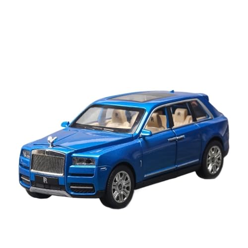 SCVWKAJA Massstabsgetreues Modell Auto 1:24 for Rolls-Royce Cullinan Legierung Fertig Casting Modell Auto Miniatur Metall Haus Dekoration Die-cast Fahrzeug(Blue) von SCVWKAJA