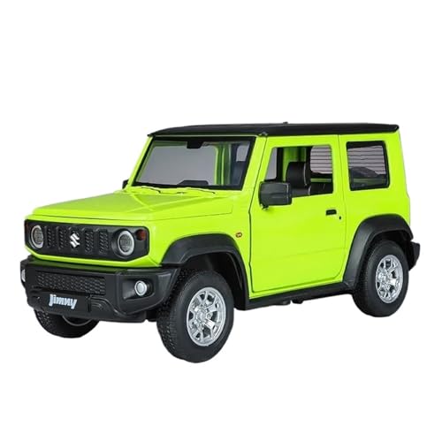 SCVWKAJA Massstabsgetreues Modell Auto 1:24 for Suzuki Jimny Simulation Legierung Auto Modell Statische Souvenir Display Sammlung Die-cast Fahrzeug(Green) von SCVWKAJA