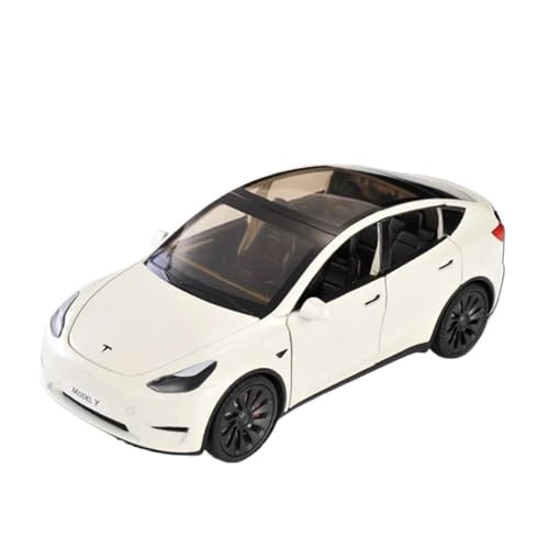 SCVWKAJA Massstabsgetreues Modell Auto 1:24 for Tessa Y Legierung Modell Auto Fahrzeug Diecast Metall Auto Simulation Sound Licht Die-cast Fahrzeug(Beige) von SCVWKAJA