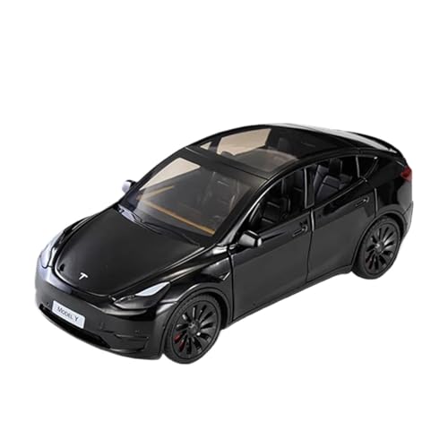 SCVWKAJA Massstabsgetreues Modell Auto 1:24 for Tessa Y Legierung Modell Auto Fahrzeug Diecast Metall Auto Simulation Sound Licht Die-cast Fahrzeug(Black) von SCVWKAJA