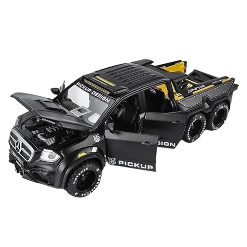 SCVWKAJA Massstabsgetreues Modell Auto 1:28 Für Benz X-Klasse Exy 6X6 Legierung Luxusautomodell Replik Metall Geländewagen Raumdekoration Die-cast Fahrzeug(Black) von SCVWKAJA