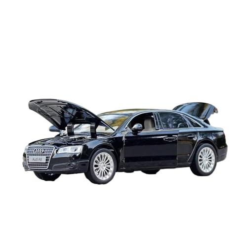 SCVWKAJA Massstabsgetreues Modell Auto 1:32 Für Audi A8 Luxus Legierung Auto Modell Ornamente Sammlung Statische Fahrzeug Metall Die-cast Fahrzeug(Black) von SCVWKAJA