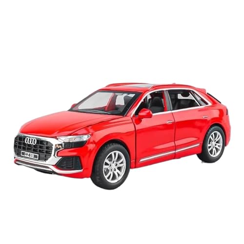 SCVWKAJA Massstabsgetreues Modell Auto 1:32 Für Audi Q8 SUV Exquisite Luxus Legierung Auto Modell Skala Fahrzeug Modell Dynamische Ornamente Die-cast Fahrzeug(Red) von SCVWKAJA